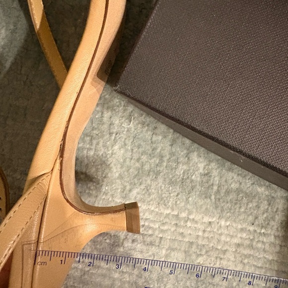 NWT A.W.A.K.E. Mode nude leather kitten sandals 6 - Picture 9 of 10